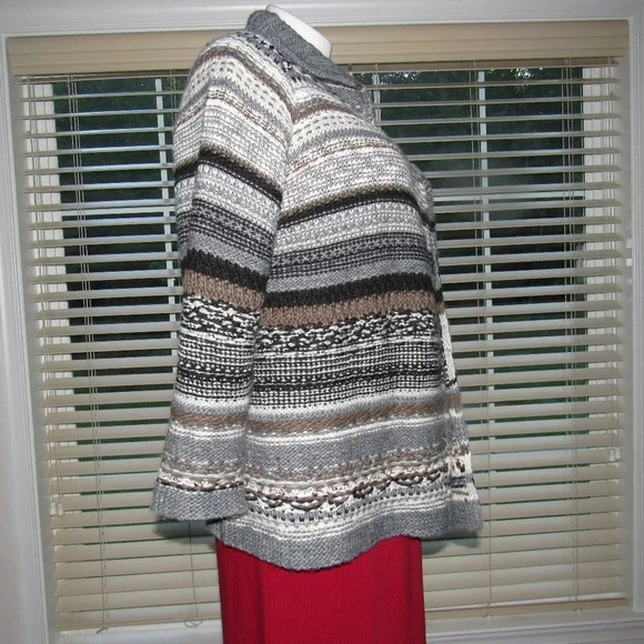 J. JILL Cardigan Knit Wool Blend Sweater Size L - Picture 2 of 5